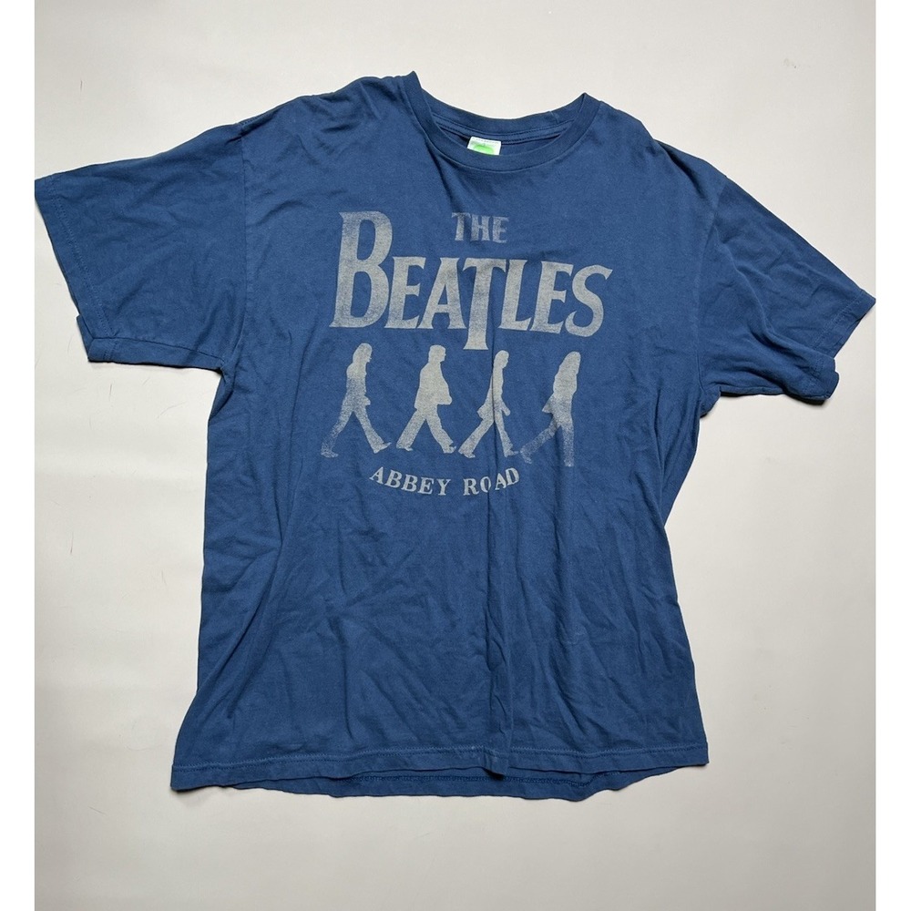 Vintage The Beatles Abbey Road Blue Graphic T-Shirt Size L Rock & Pop‎ Genre